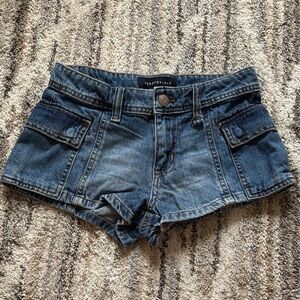 Aeropostale Blue Denim Cargo Pocket Shorts